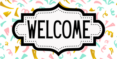 Confetti Welcome Sign, DCO-01250, Sign For Wreath, 6x12